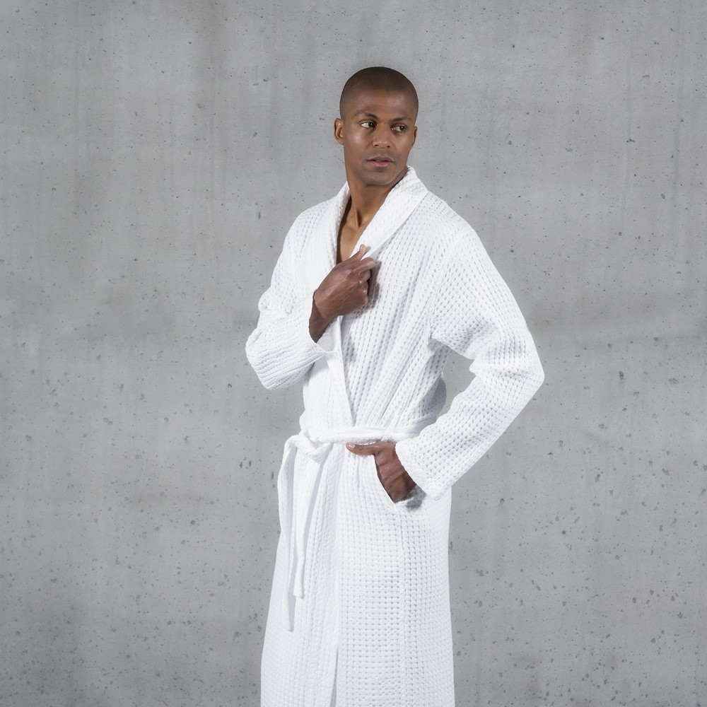 Pousada Egyptian Cotton Bath Robe 100 by Abyss and Habidecor in White